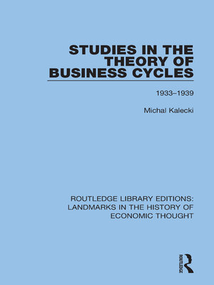 cover image of Studies in the Theory of Business Cycles